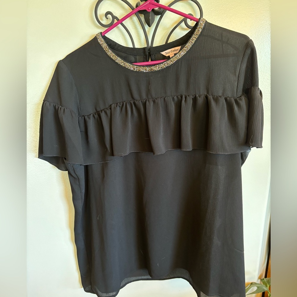 🌺Women’s XL black Juicy Couture dressy top